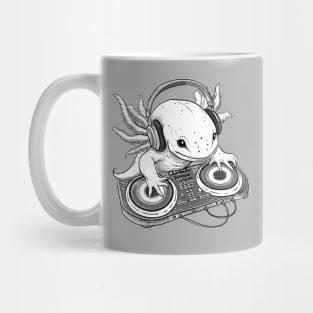 Tiny DJ Axolotl - Awesome Salamander Amphibian Mug